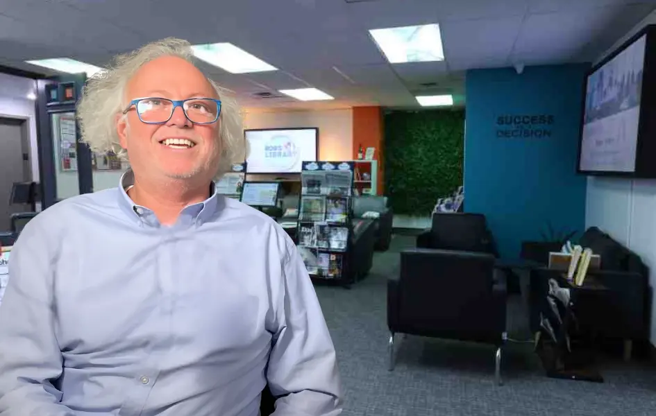 Rob Bliss with Smart Office USA team in office environment