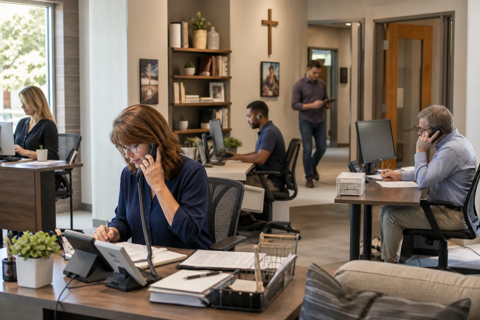 Churches & Ministries team using modern business communications