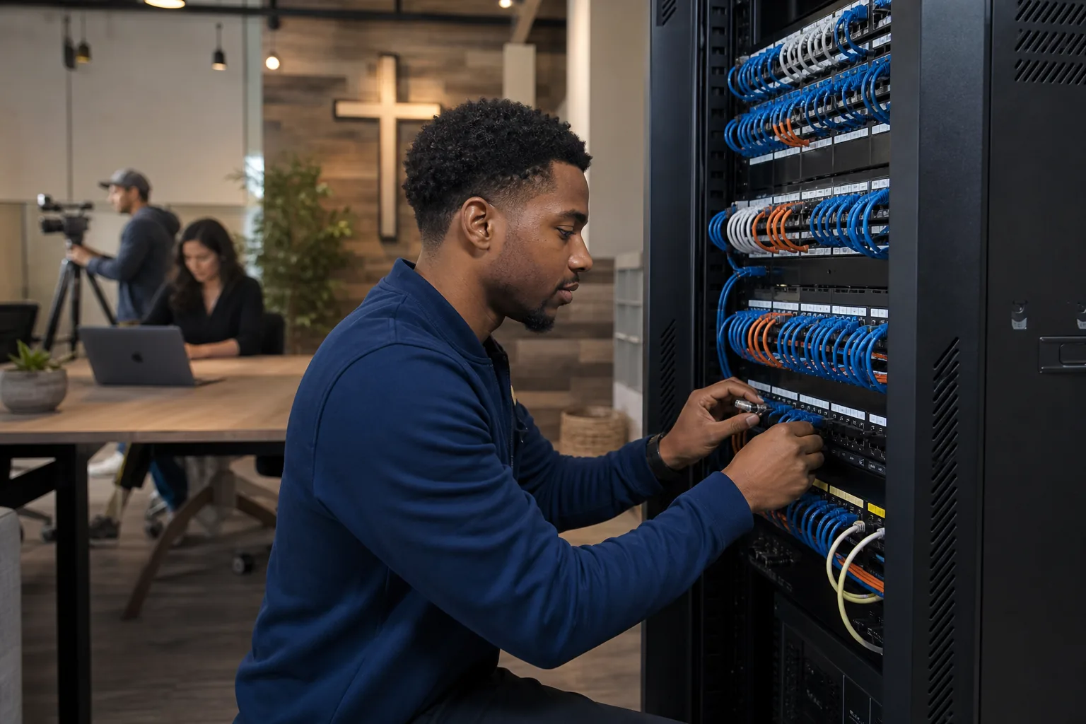 Structured network and data cabling for Churches & Ministries