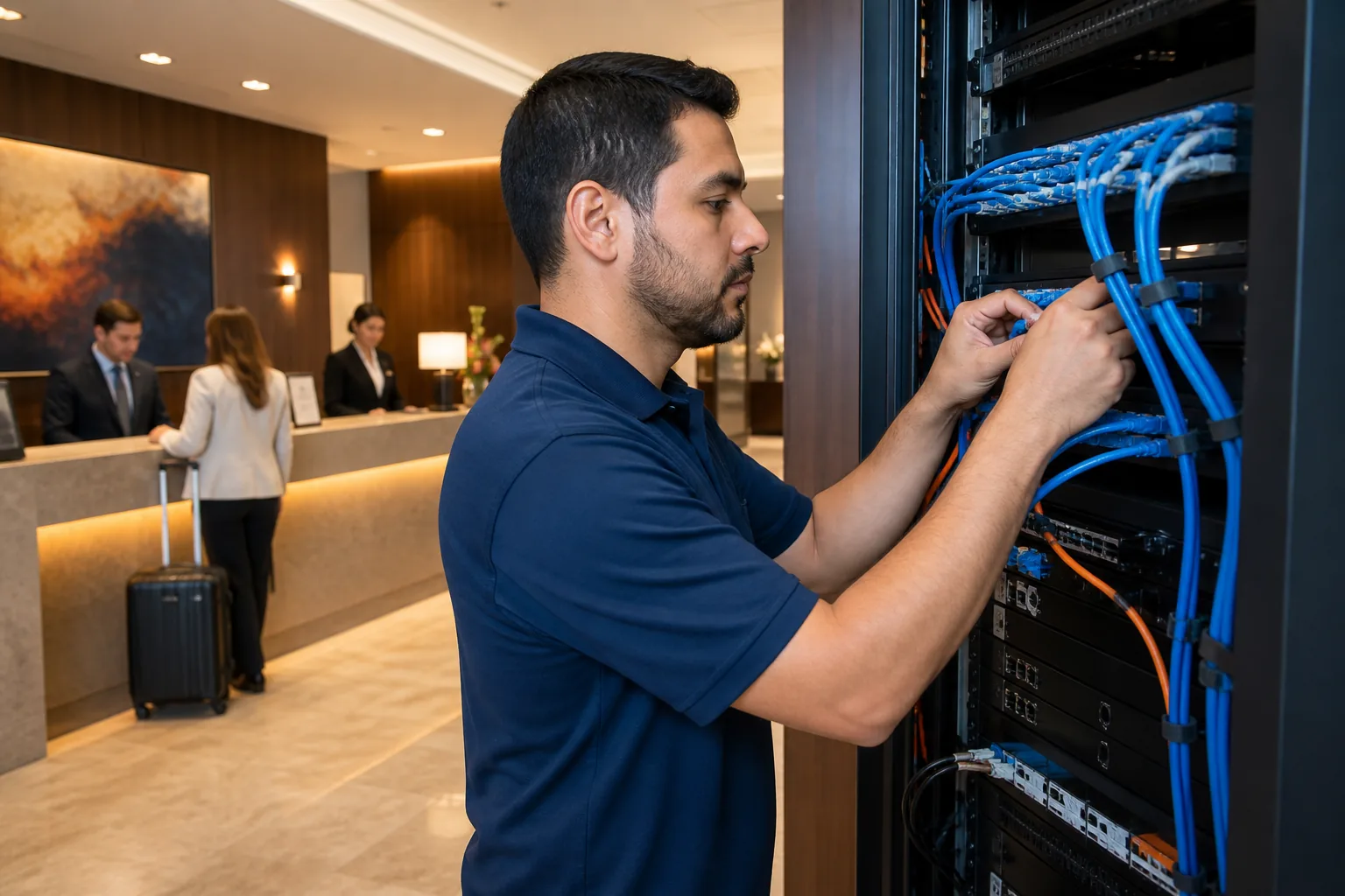 Structured network and data cabling for Hotels & Hospitality