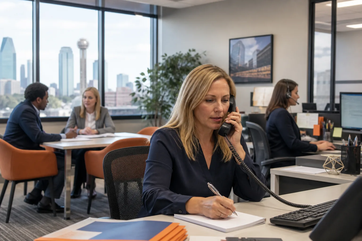 Insurance Companies team using modern business communications