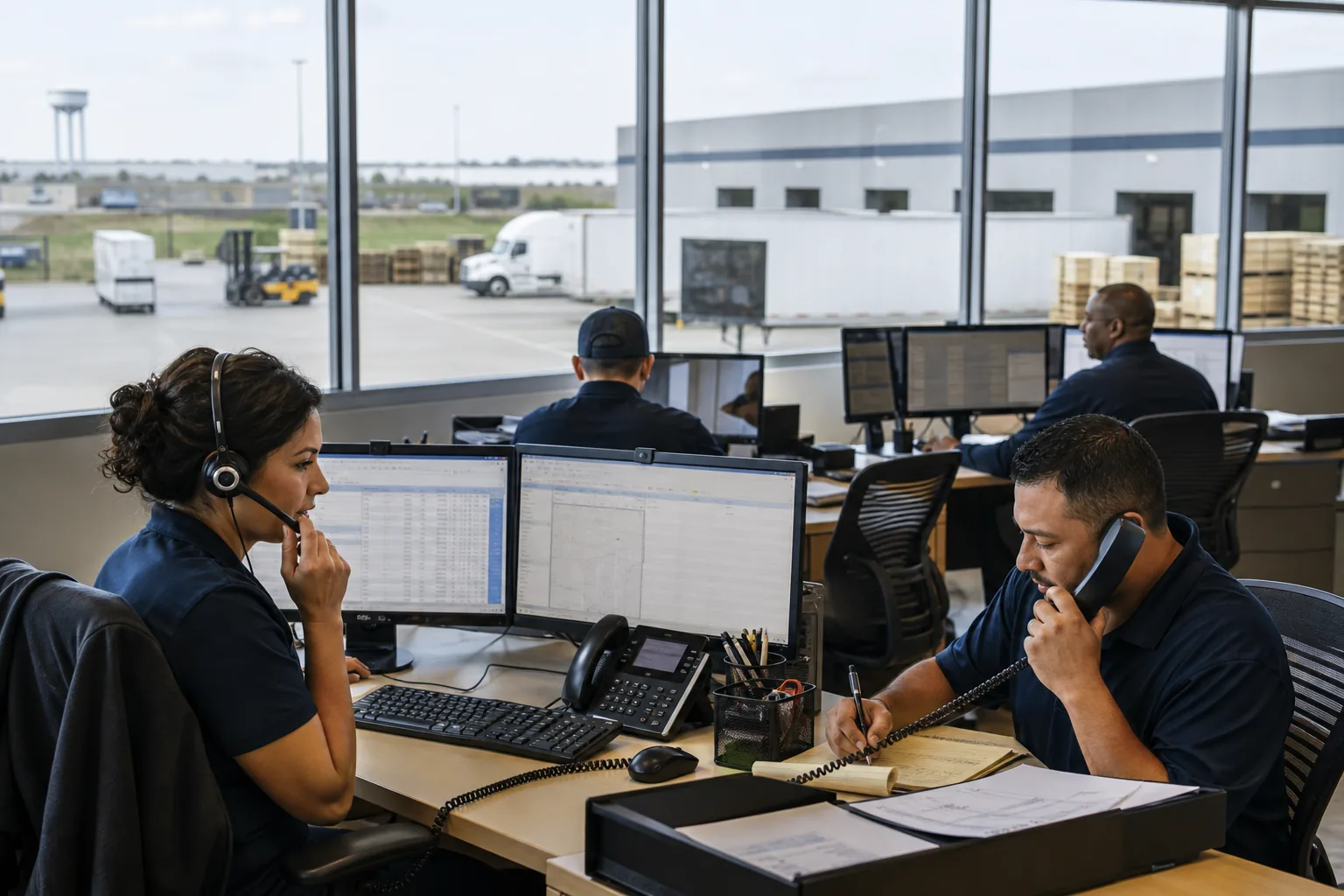 Logistics Companies team using modern business communications