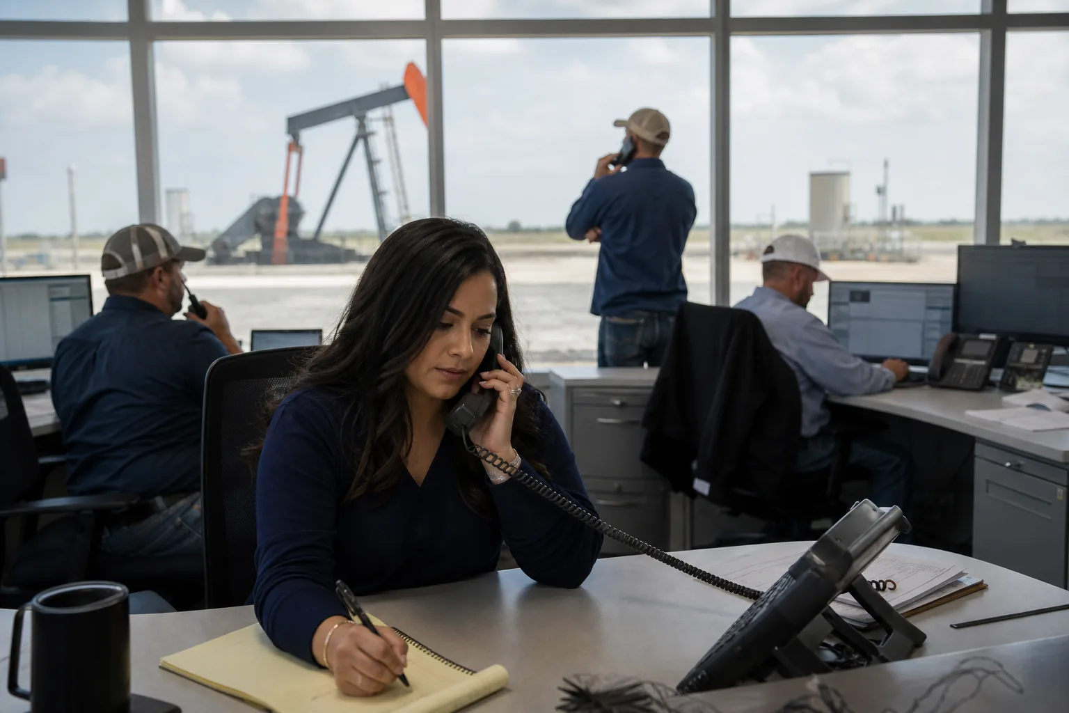 Oil & Gas team using modern business communications
